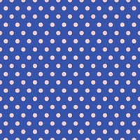 Blue polka dot background, seamless pattern vector