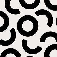 Abstract circle pattern background, black and white vector