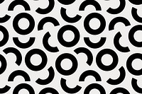 Abstract circle pattern background, black and white psd