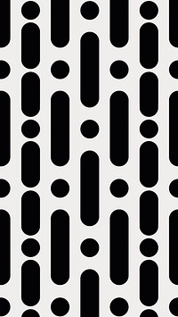 Geometric black phone wallpaper, abstract design