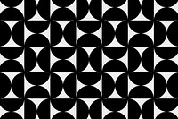 Retro bauhaus pattern background, black geometric