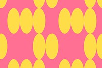 Pink retro pattern background, circle geometric psd