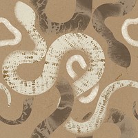 Earthy snake pattern background, brown aesthetic psd