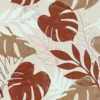 Earthy tropical pattern background, nature aesthetic psd