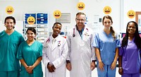 Diverse medical professionals in the hospital