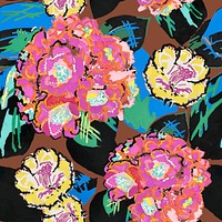 Vintage floral background, seamless pattern, art deco vector