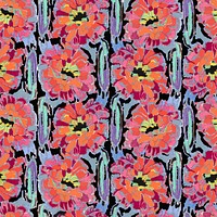 Tropical flower background, seamless pattern, art deco vector