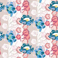 Feminine seamless pattern background, flower art deco
