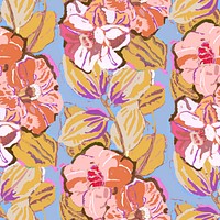 Feminine seamless pattern background, flower art deco vector