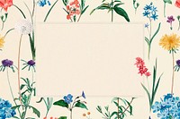 Botanical frame background, vintage design vector, remixed from original artworks by Pierre Joseph Redouté