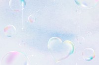 Soap bubble background, cute holographic illustration vector