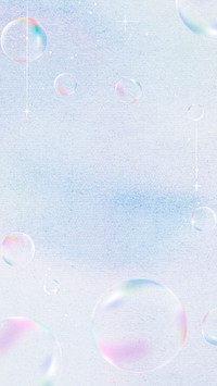 Soap bubble phone wallpaper, holographic design high resolution background 