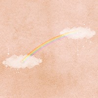 Cute rainbow sticker, simple illustration design vector