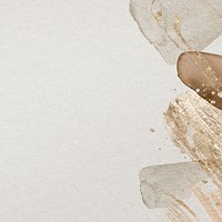 Cream background, golden brushstroke, watercolor style psd