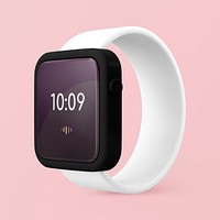 Smartwatch screen mockup, 3D rendering design psd