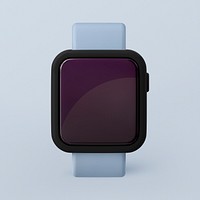 Smartwatch screen mockup, 3D illustration design psd