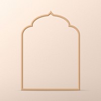 Silver arched frame, 3D Instagram post background psd