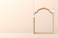 Ramadan frame background, 3D religious illustration psd