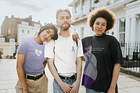 T-shirt mockup, World Cancer Day awareness campaign psd