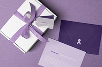 Box packaging mockup, World Cancer Day campaign psd