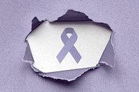 World cancer day background, paper hole mockup psd