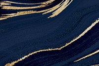 Aesthetic dark blue background, gold glitter design