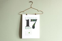 Hanging poster mockup, St. Patrick’s Day concept psd