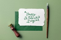 Card mockup, St. Patrick&rsquo;s Day design psd