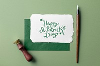 Card mockup, St. Patrick’s Day design psd