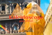 Aesthetic kaleidoscope PSD photo effect, easy add-ons