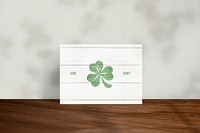 Paper card mockup, St. Patrick’s Day design psd