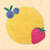 Cute fruits frame design psd