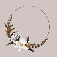 Aesthetic floral frame, botanical psd design