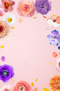 Floral frame background, flower, botanical