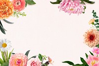 Floral frame background, flower, botanical