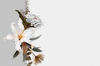Floral border background, botanical psd design