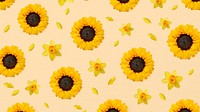 Aesthetic sunflowers computer wallpaper, floral design