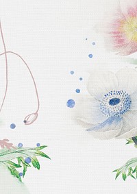 Flower poster, aesthetic background psd, remixed from vintage public domain images