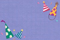 Purple birthday border background, paper craft design