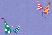 Birthday border background, paper craft festive design psd