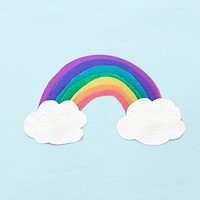 Cute rainbow clipart, paper craft design