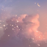 Ramadan aesthetic moon background design psd