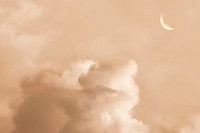 Festive crescent moon border background design