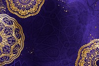 Gold Ramadan mandala frame background design