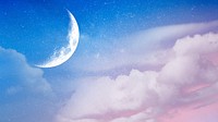 Aesthetic crescent moon hd wallpaper design