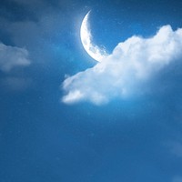 Festive Ramadan moon background design psd