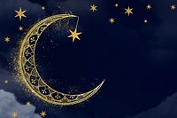 Festive crescent moon border background design