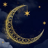 Festive crescent moon border background design