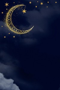 Festive crescent moon border background design