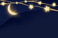 Gold Ramadan moon border background design